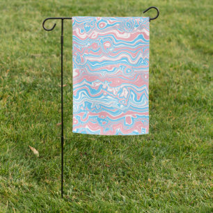 Trans Pride Flag Trippy Boho Groovy Wavy Stripes