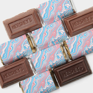Trans Pride Flag Trippy Boho Groovy Wavy Stripes Hershey's Miniatures