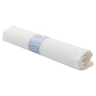 Trans Pride Flag Trippy Boho Groovy Wavy Stripes Napkin Bands
