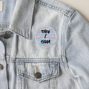 Trans Pride Flag Trippy Boho Groovy Wavy Stripes Patch