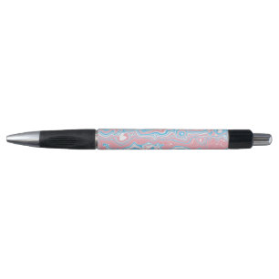 Trans Pride Flag Trippy Boho Groovy Wavy Stripes Pen
