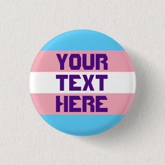 Trans pride flag with text button