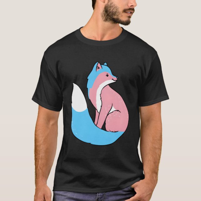 Trans Pride Fox Transgender T-Shirt (Front)