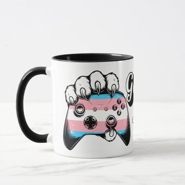 Trans Pride Game On Tiger Paw Controller Mug 2026 (Left)