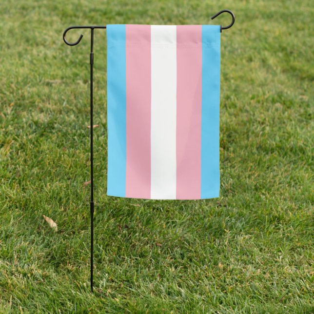 Trans Pride Garden Flag (In SItu)
