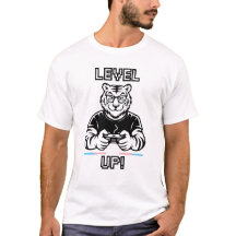 Trans Pride Gaymer Tiger Level Up Tee Gamer Tshirt