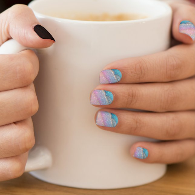 Trans Pride Glitter - Mix n' Match Black - Minx Nail Art (Insitu - Mug)