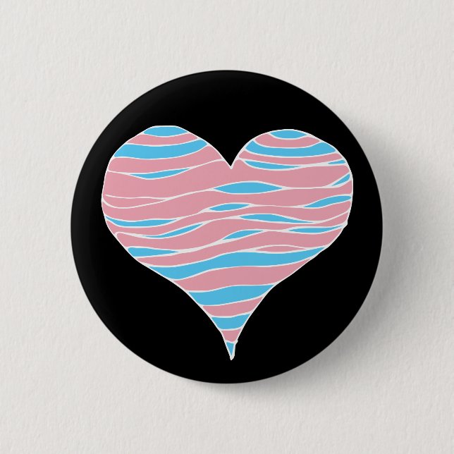 Trans Pride Heart Button (Front)