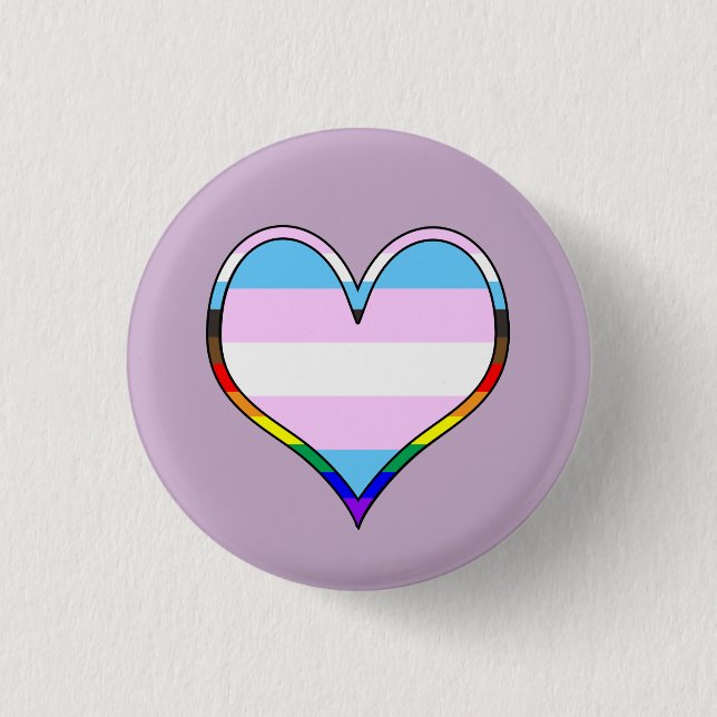 Trans Pride Heart Button (Front)