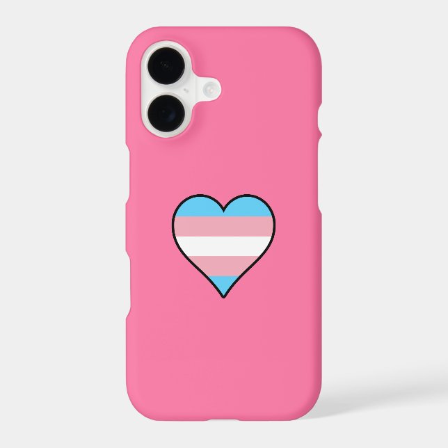 Trans Pride Heart Iphone Case (Back)
