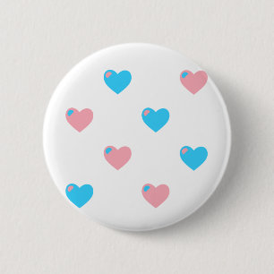 Trans Pride Hearts Button