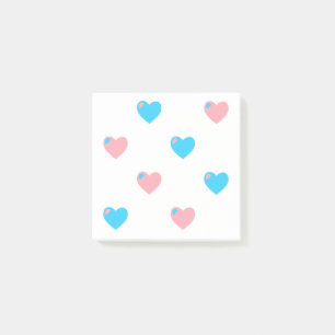 Trans Pride Hearts Post-it Notes