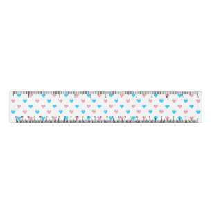 Trans Pride Hearts Ruler