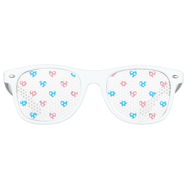Trans Pride Hearts Sunglasses (Front)