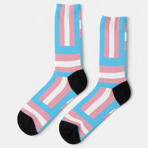 Trans Pride Inspired Crew Socks