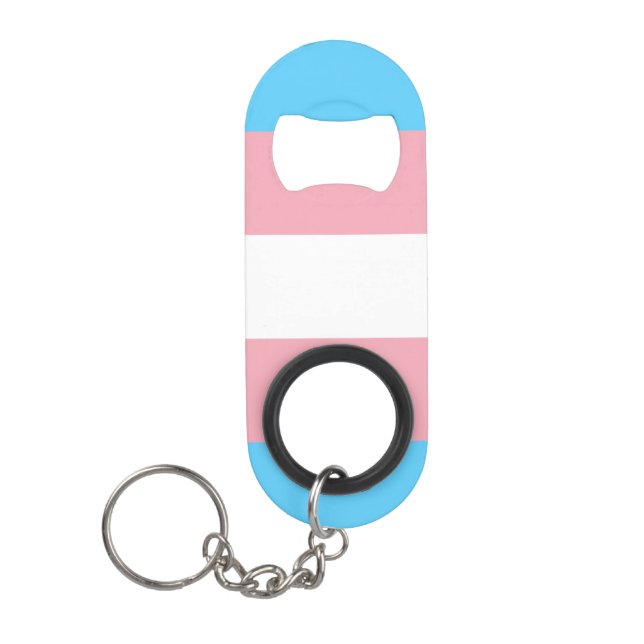 Trans Pride! Keychain Bottle Opener (Front)