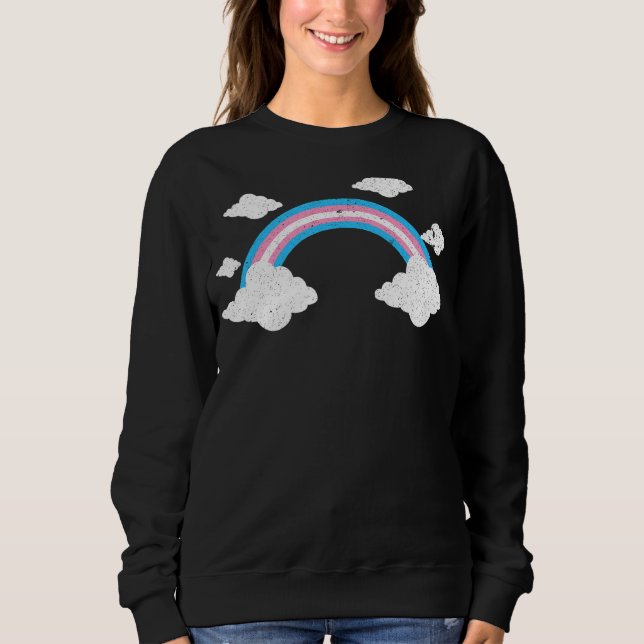 Trans Pride Month Lgbtq Transsexual Flag Rainbow T Sweatshirt (Front)