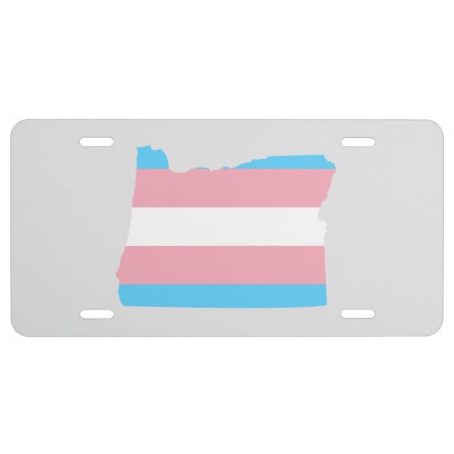 Trans Pride Oregon License Plate