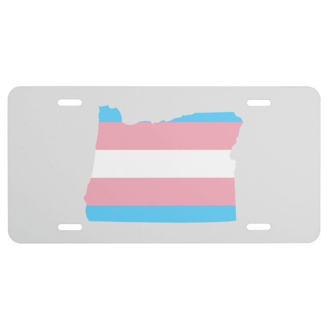 Trans Pride Oregon License Plate (Front)