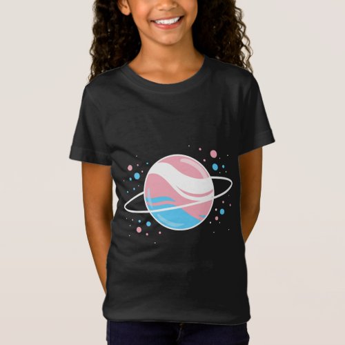 Trans Pride Outer Space Planet Transgender T_Shirt