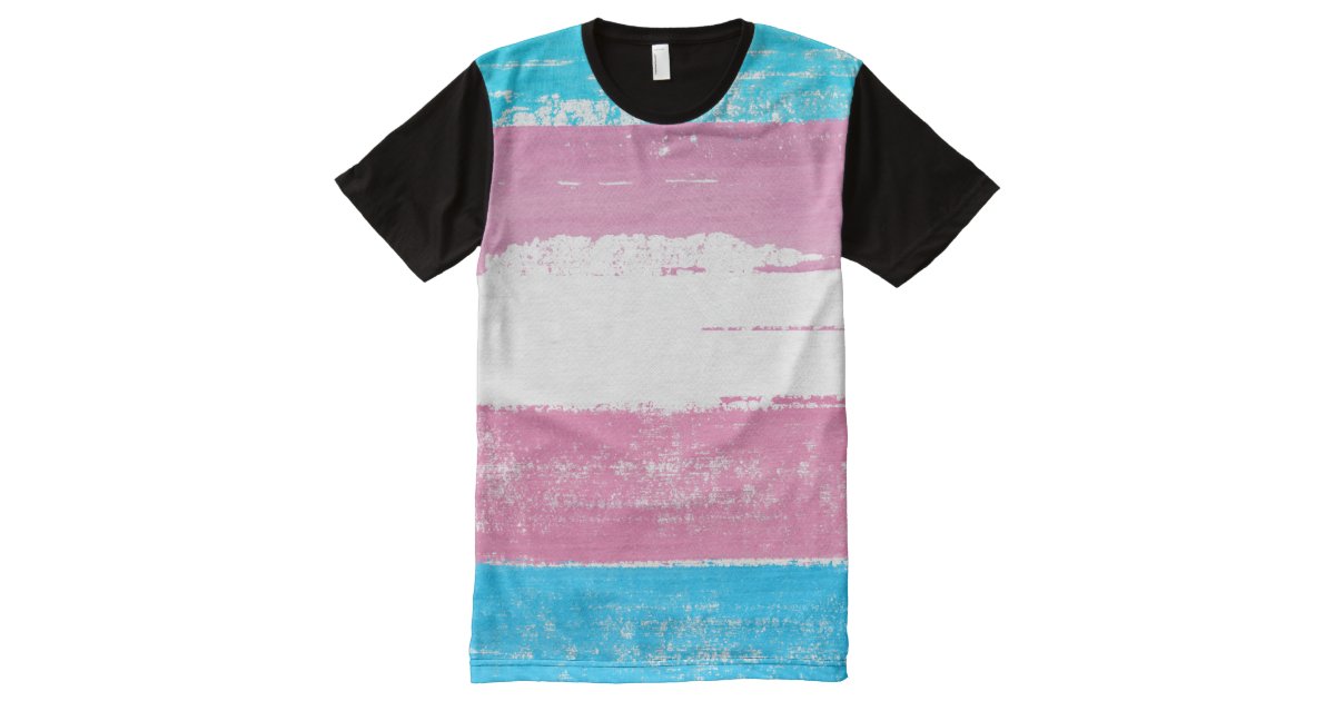 Trans Pride Paint All Over Print T Shirt Zazzle Com