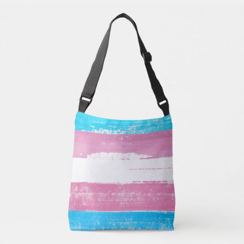 Trans Pride Paint Crossbody Bag