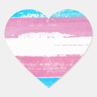 Trans Pride Paint Heart Sticker