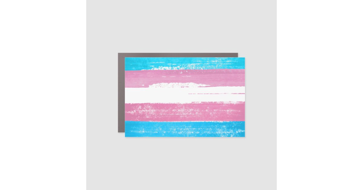 Trans Pride Painted Flag Car Magnet | Zazzle