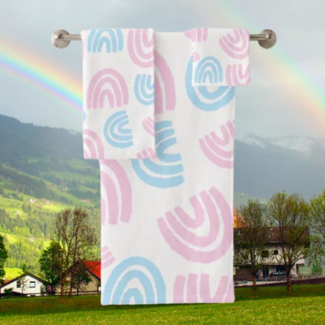 Trans Pride Pastel Rainbow Towel Set (Creator Uploaded)
