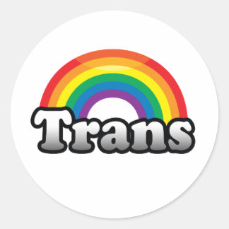 TRANS PRIDE -.png Classic Round Sticker