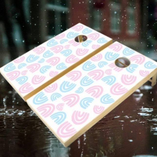 Trans Pride Rainbow Cornhole Set (Creator Uploaded)