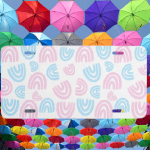Trans Pride Rainbow License Plate