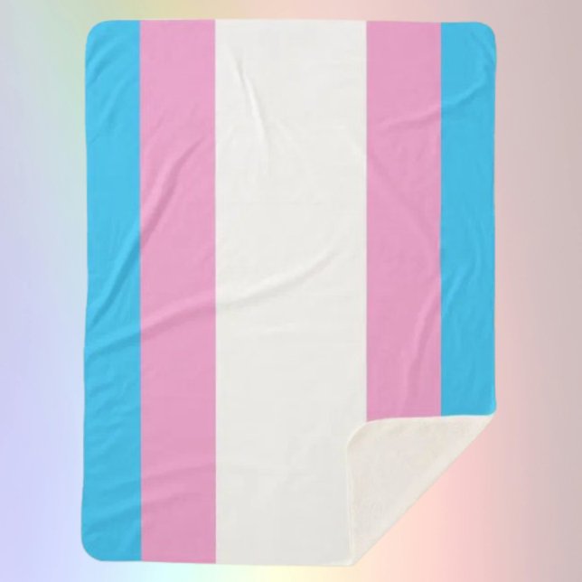 Trans Pride Sherpa Embrace Blanket (Creator Uploaded)