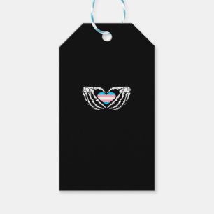 Trans Pride Skeleton Halloween Goth Heart Creative Gift Tags