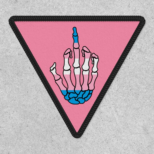 Trans Pride Skeleton Hand Patch (Front)