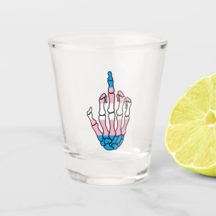 Trans Pride Skeleton Hand Shot Glass