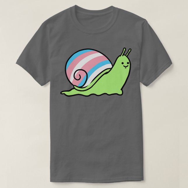 Trans Pride Snail Transgender  T-Shirt (Design Front)