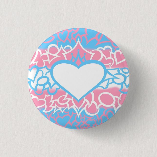 Trans Pride Squiggle Button (Front)