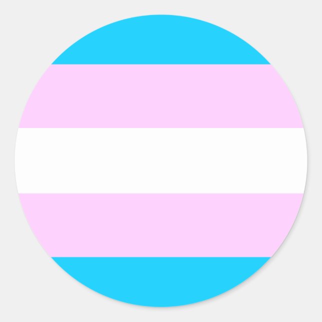Trans Pride stickers - round (Front)