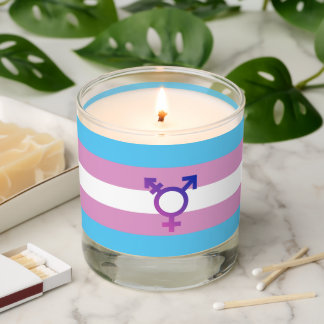 Trans Pride Symbol Flag Scented Candle
