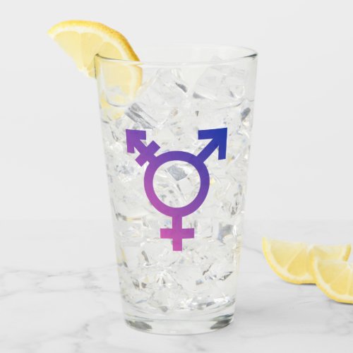 Trans Pride Symbol Glass