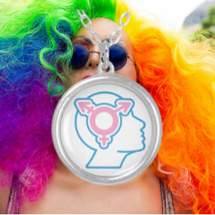 Trans Pride Symbol Necklace