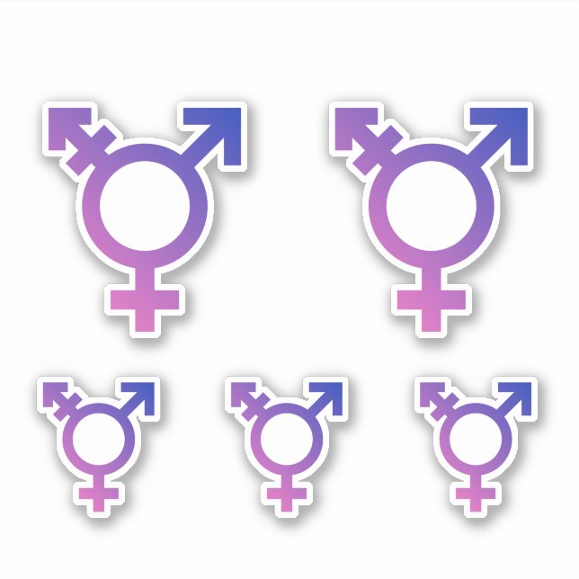 Trans Pride Symbol Sticker (Front)