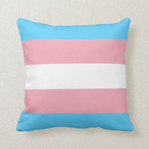 Trans pride throw pillow
