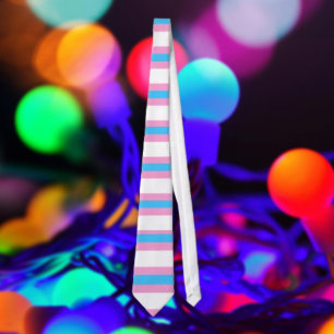 Trans Pride Tie: Celebrate Every Hue Neck Tie