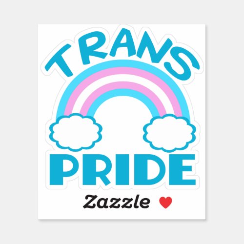 Trans Pride Transgender Flag Rainbow Sticker
