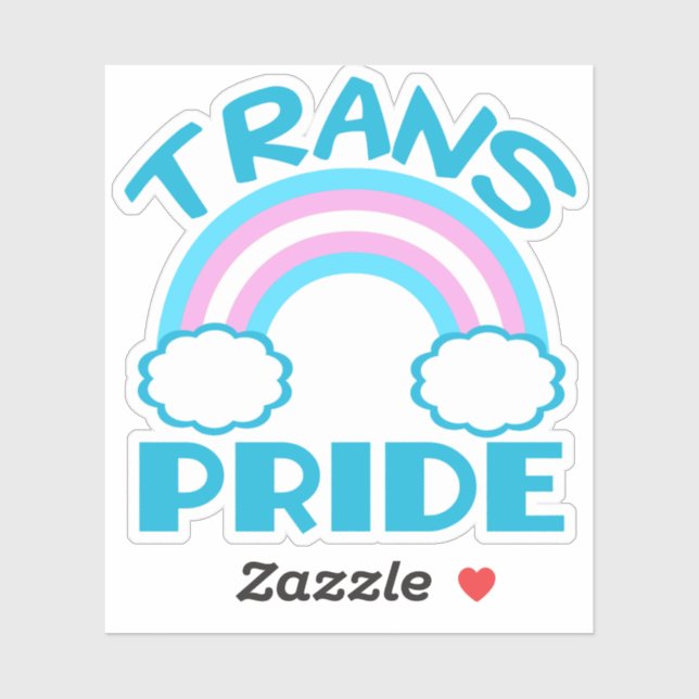 Trans Pride Transgender Flag Rainbow Sticker (Sheet)