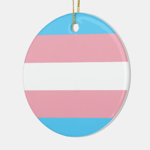 Trans Pride (Transgender Pride) Flag Ceramic Ornament