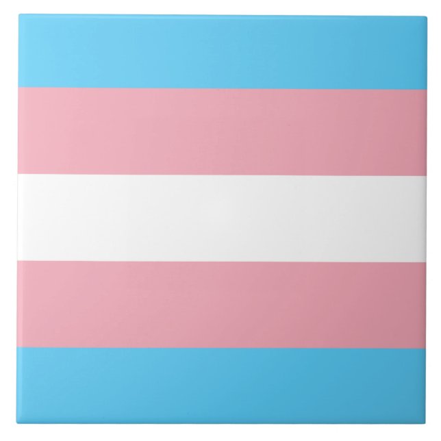 Trans Pride (Transgender Pride) Flag Ceramic Tile (Front)