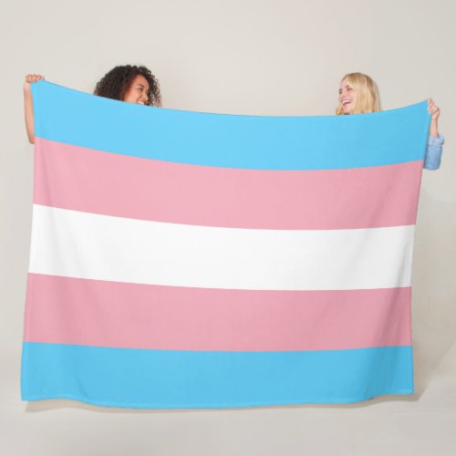 Trans Pride Transgender Pride Flag Fleece Blanket